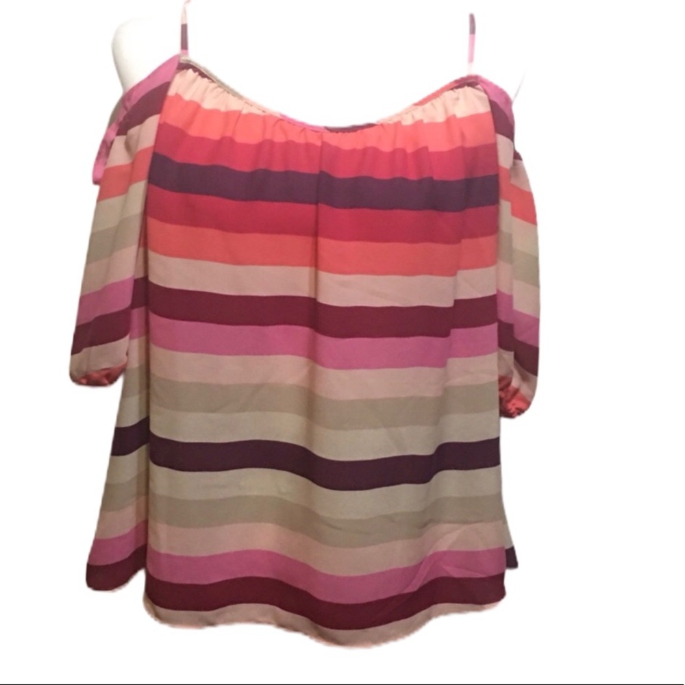 New York & Company Cold Shoulder Top